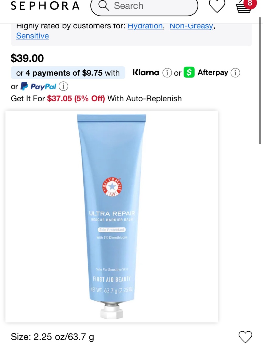 First Aid Beauty Ultra Repair Rescue Barrier Balm